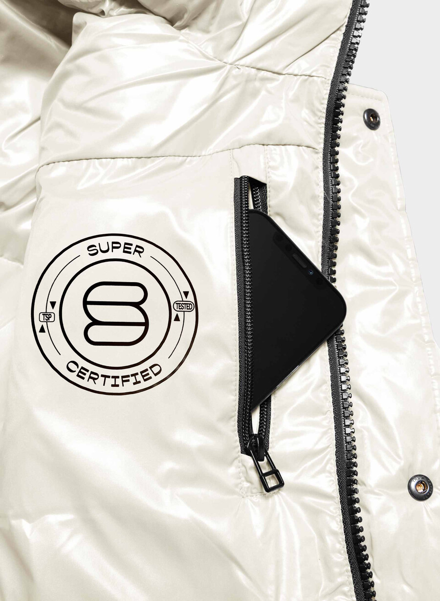 super puff shorty vest - høyglanset bjØrk