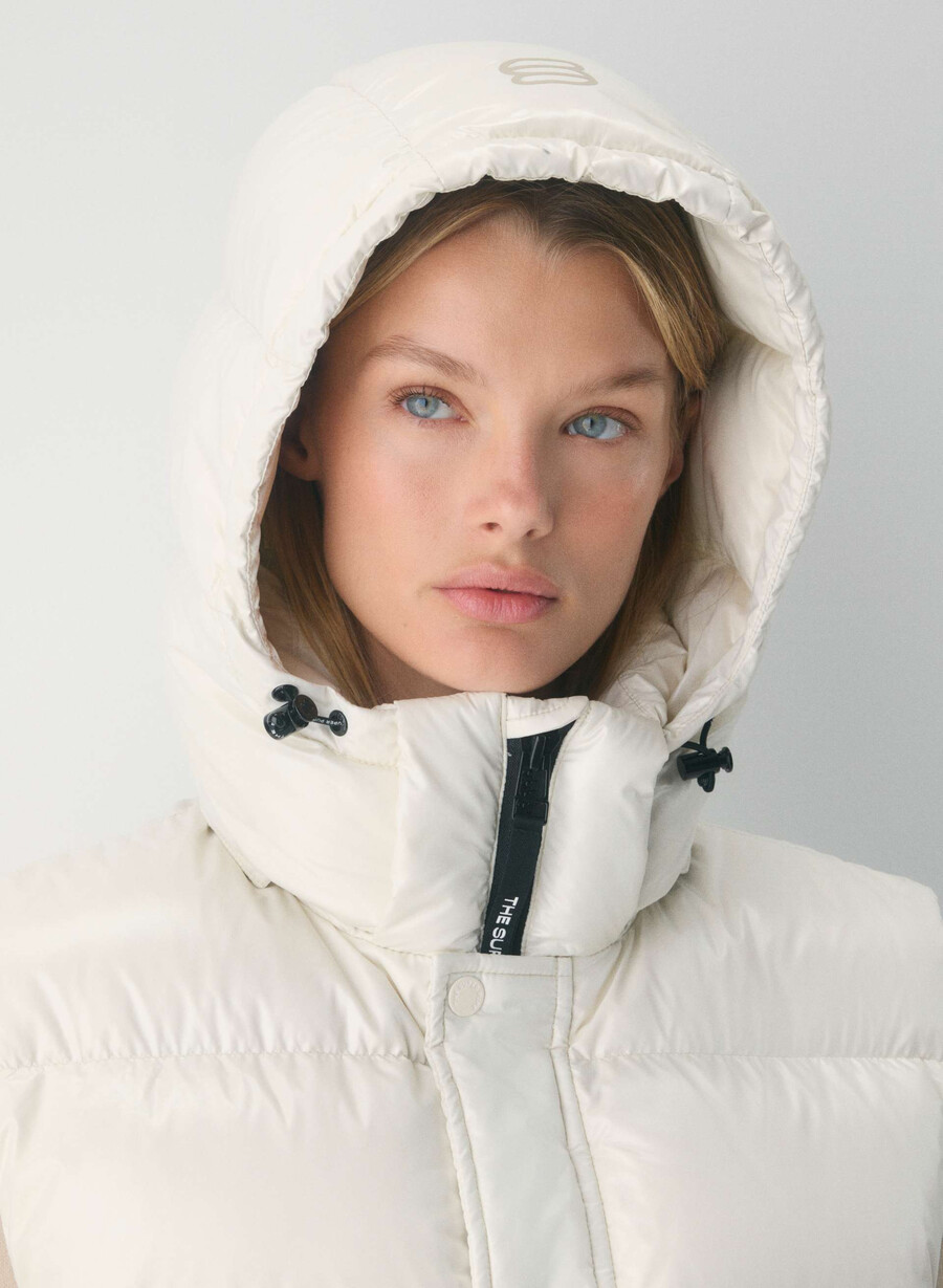 super puff shorty vest - høyglanset bjØrk
