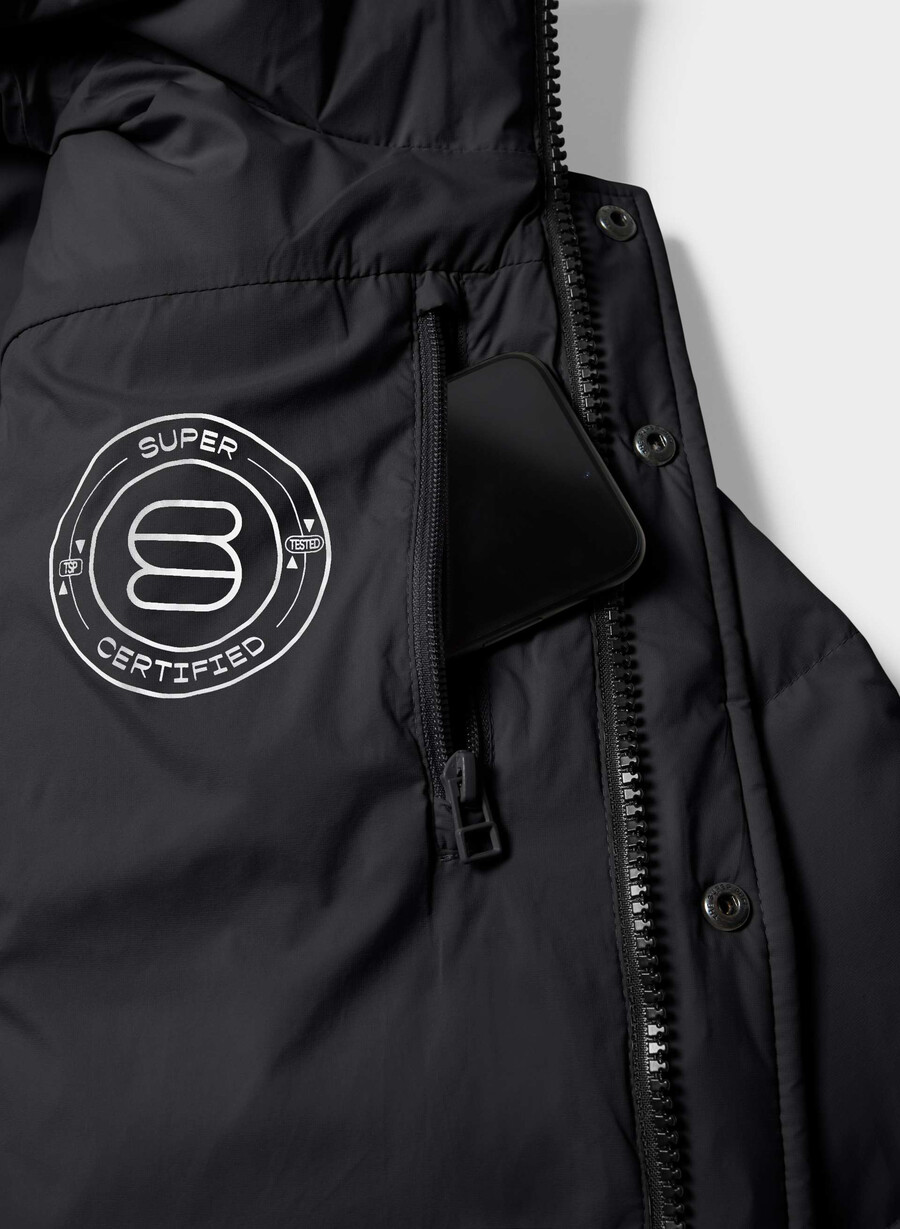super puff-vest herre – climatte svart