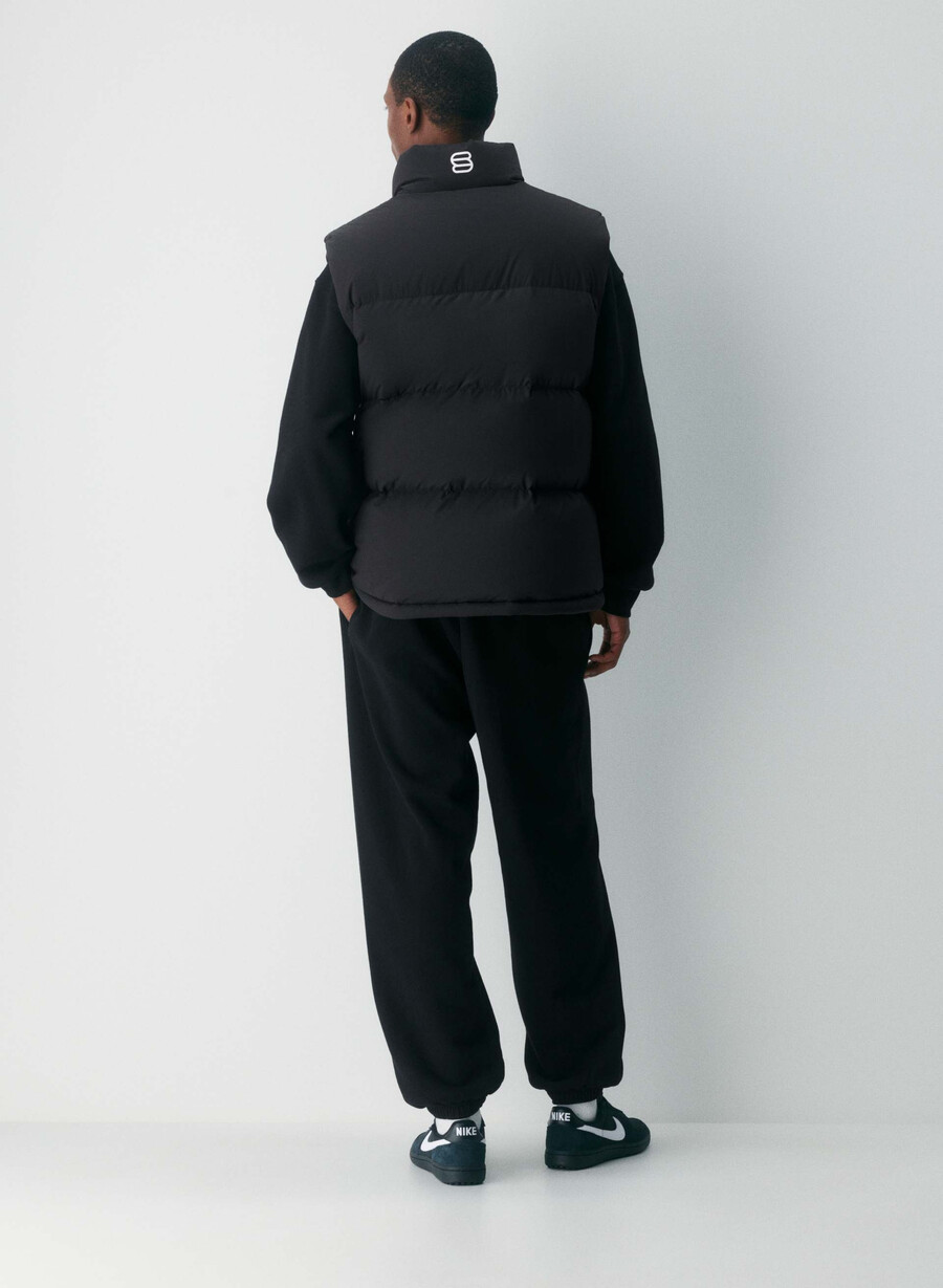 super puff-vest herre – climatte svart
