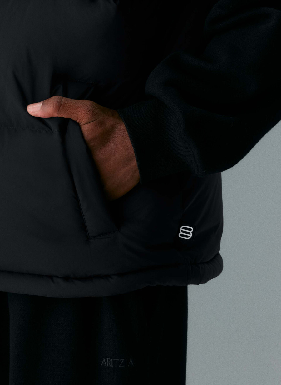 super puff-vest herre – climatte svart