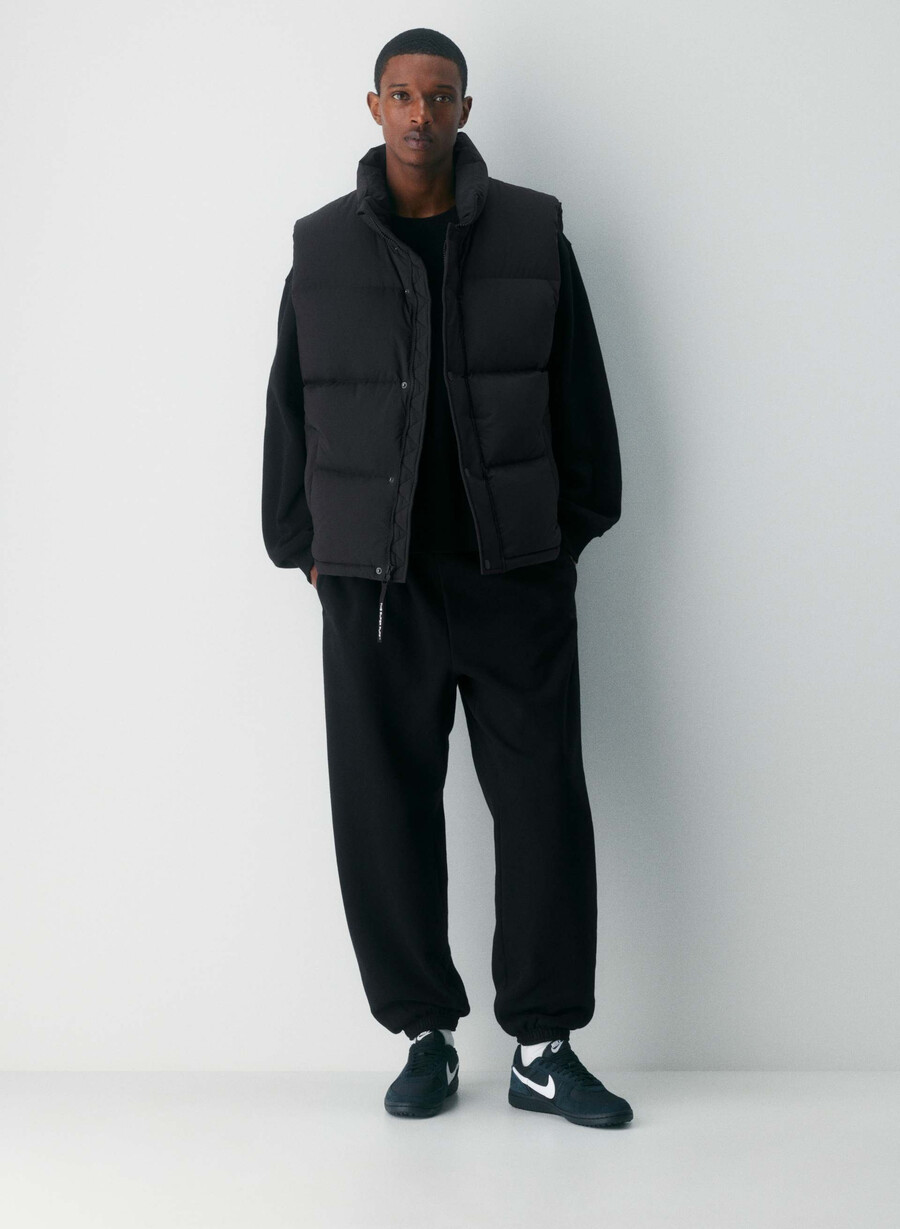 super puff-vest herre – climatte svart
