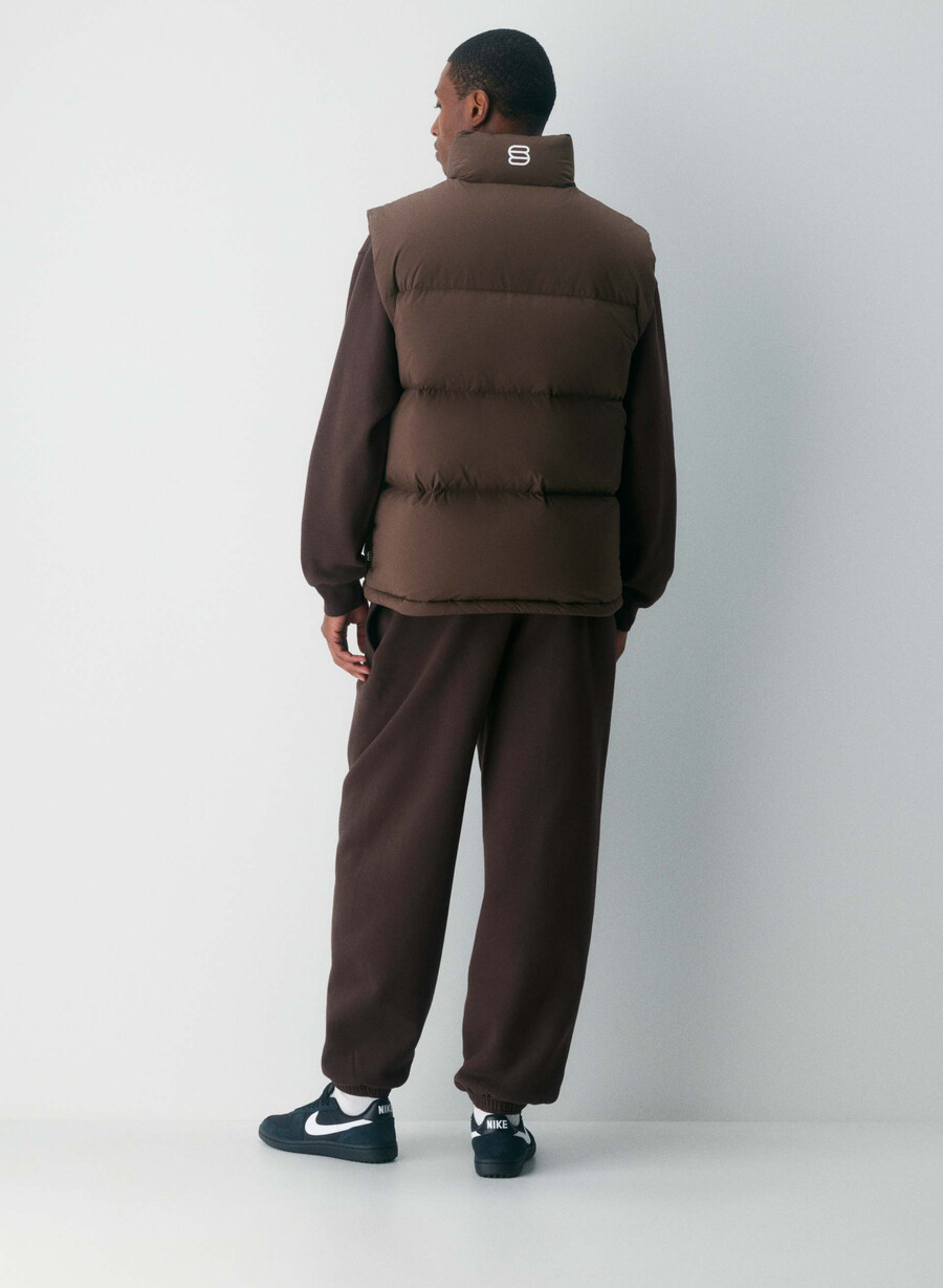 super puff-vest herre – climatte rich mocha brown