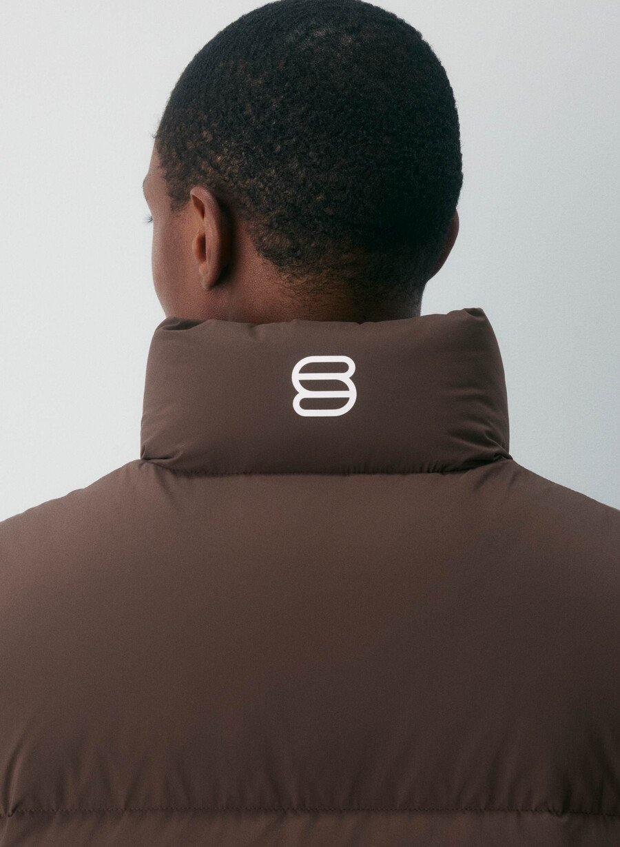 super puff-vest herre – climatte rich mocha brown
