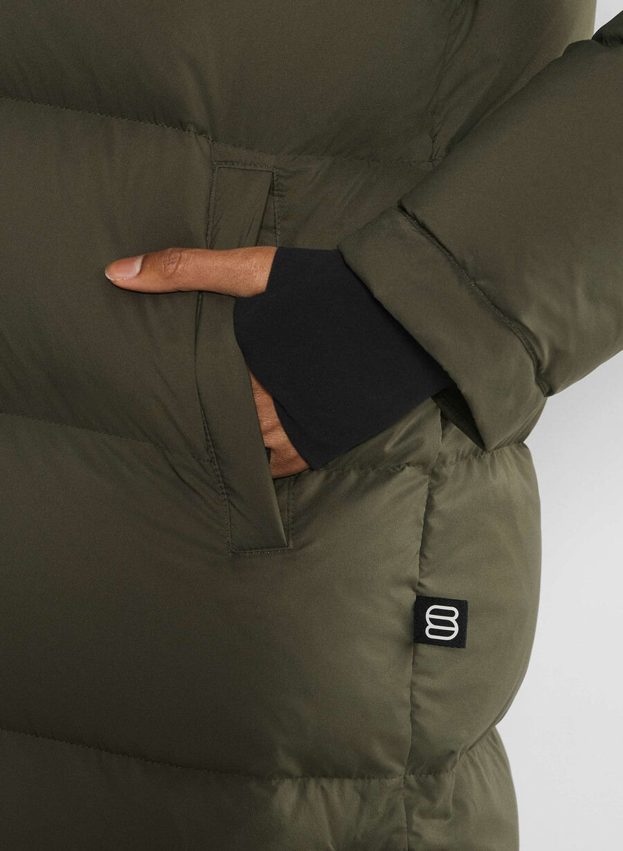 the super puff lang - climatte mØrk oliven
