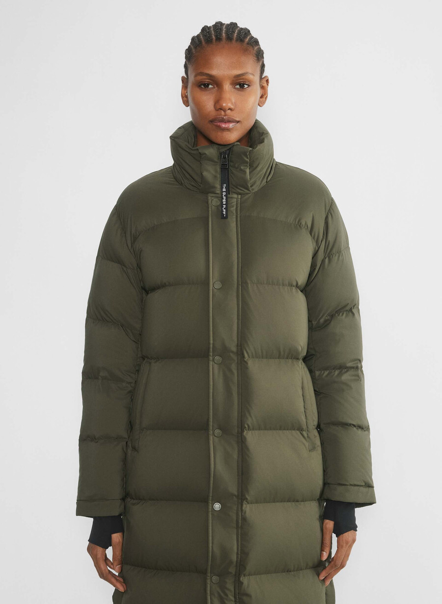 the super puff lang - climatte mØrk oliven