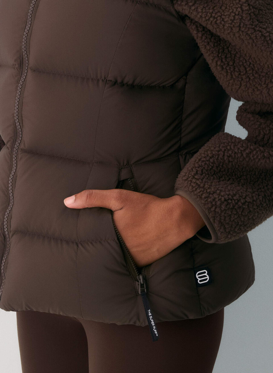 supersnug puff-vesten – climatte rich mocha brown