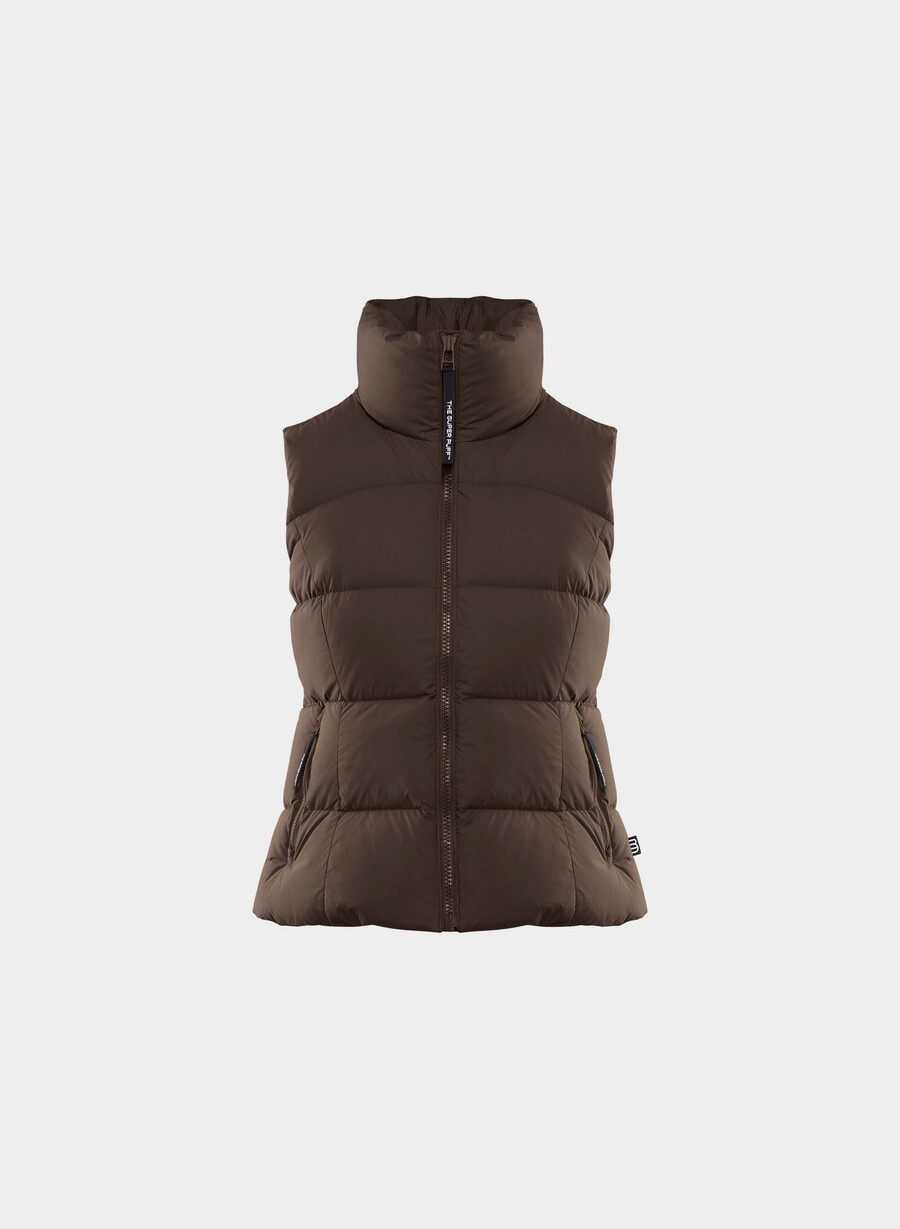 supersnug puff-vesten – climatte rich mocha brown