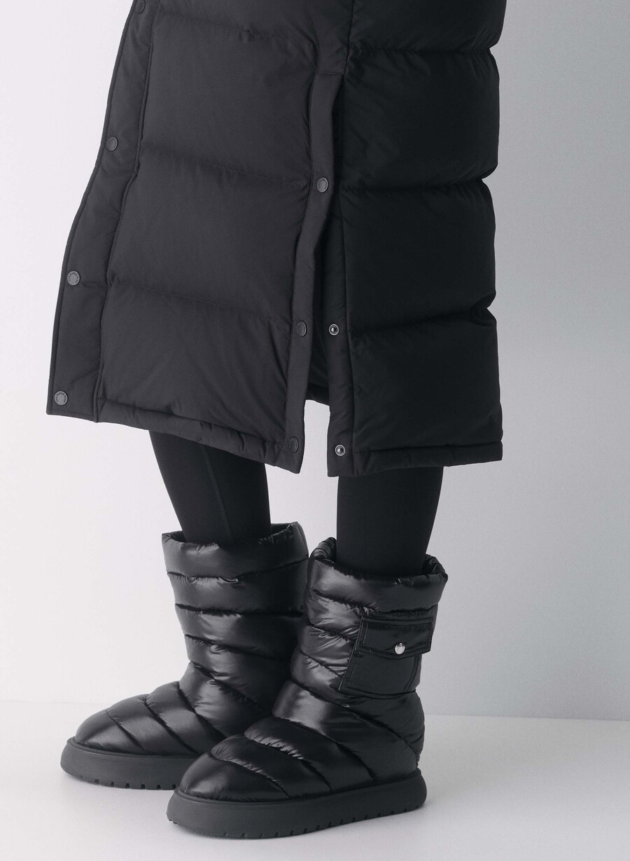 super puff lang vest - climatte svart