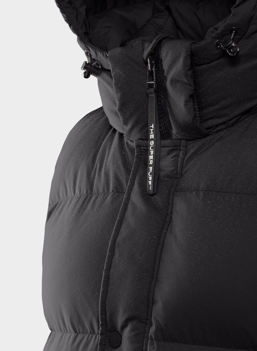 super puff lang vest - climatte svart