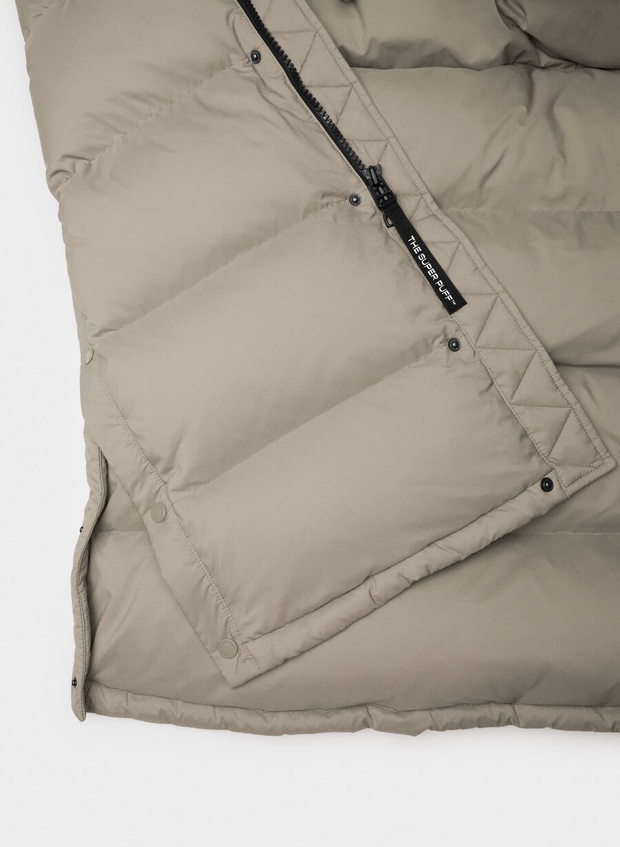 super puff lang vest - climatte moderne taupe