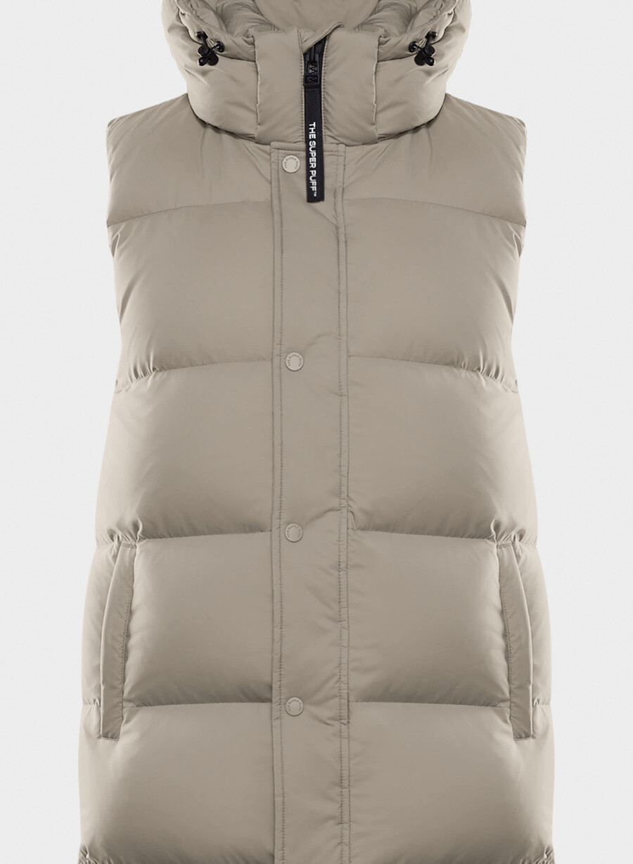 super puff lang vest - climatte moderne taupe