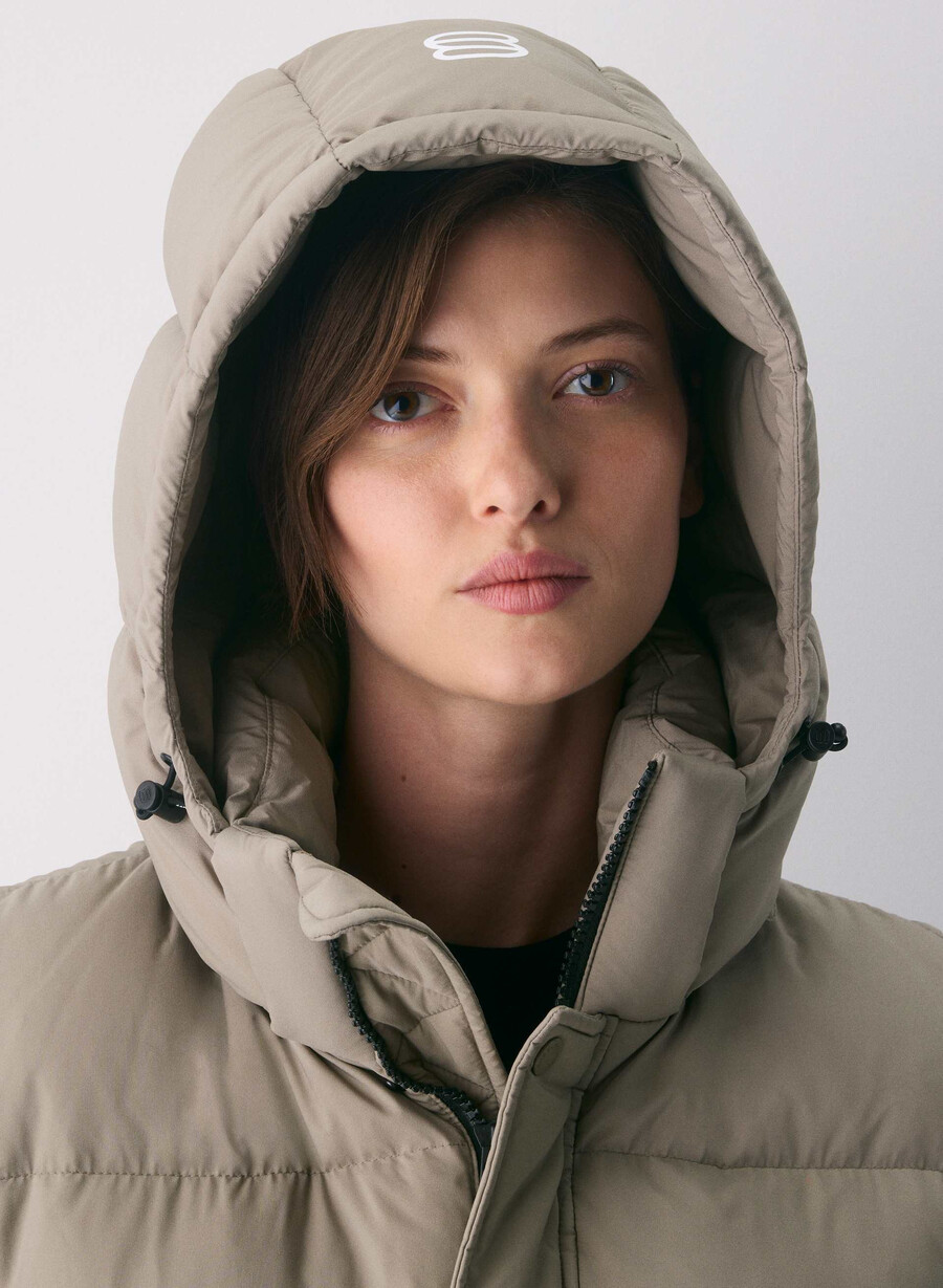 super puff lang vest - climatte moderne taupe