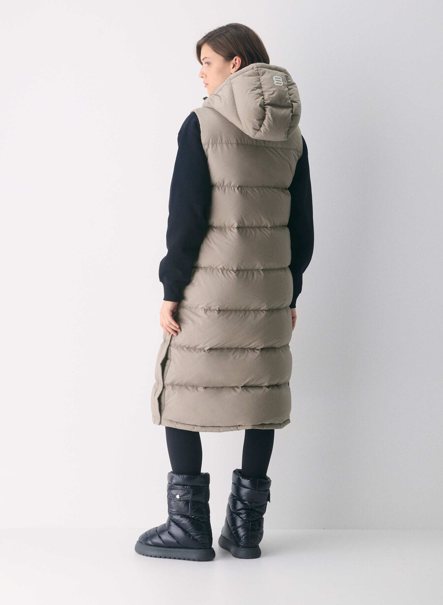 super puff lang vest - climatte moderne taupe
