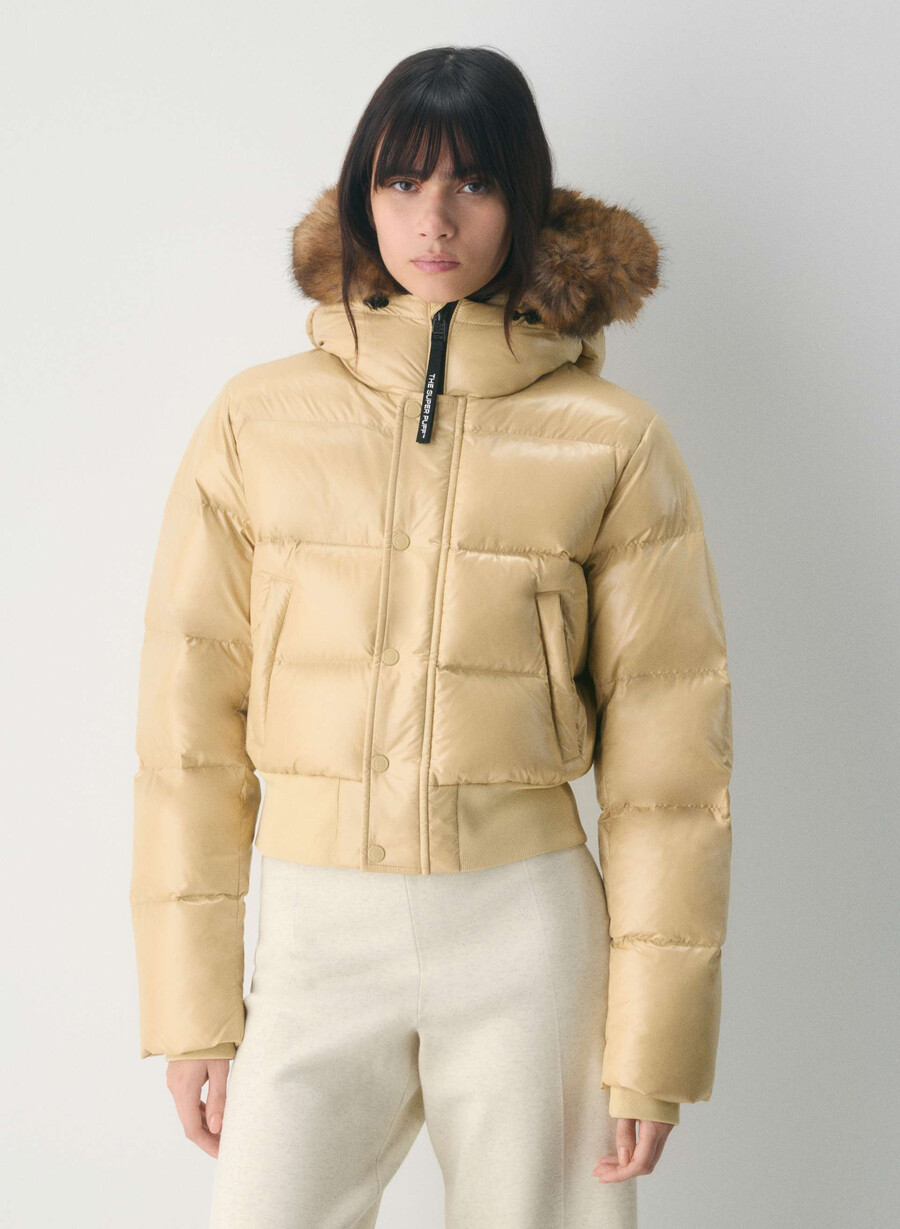 super chalet puff – høyglans mica bg lynx bg