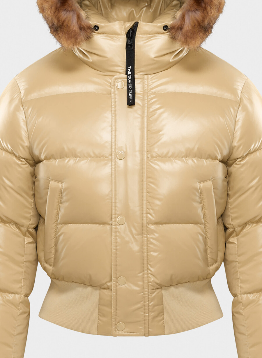 super chalet puff – høyglans mica bg lynx bg