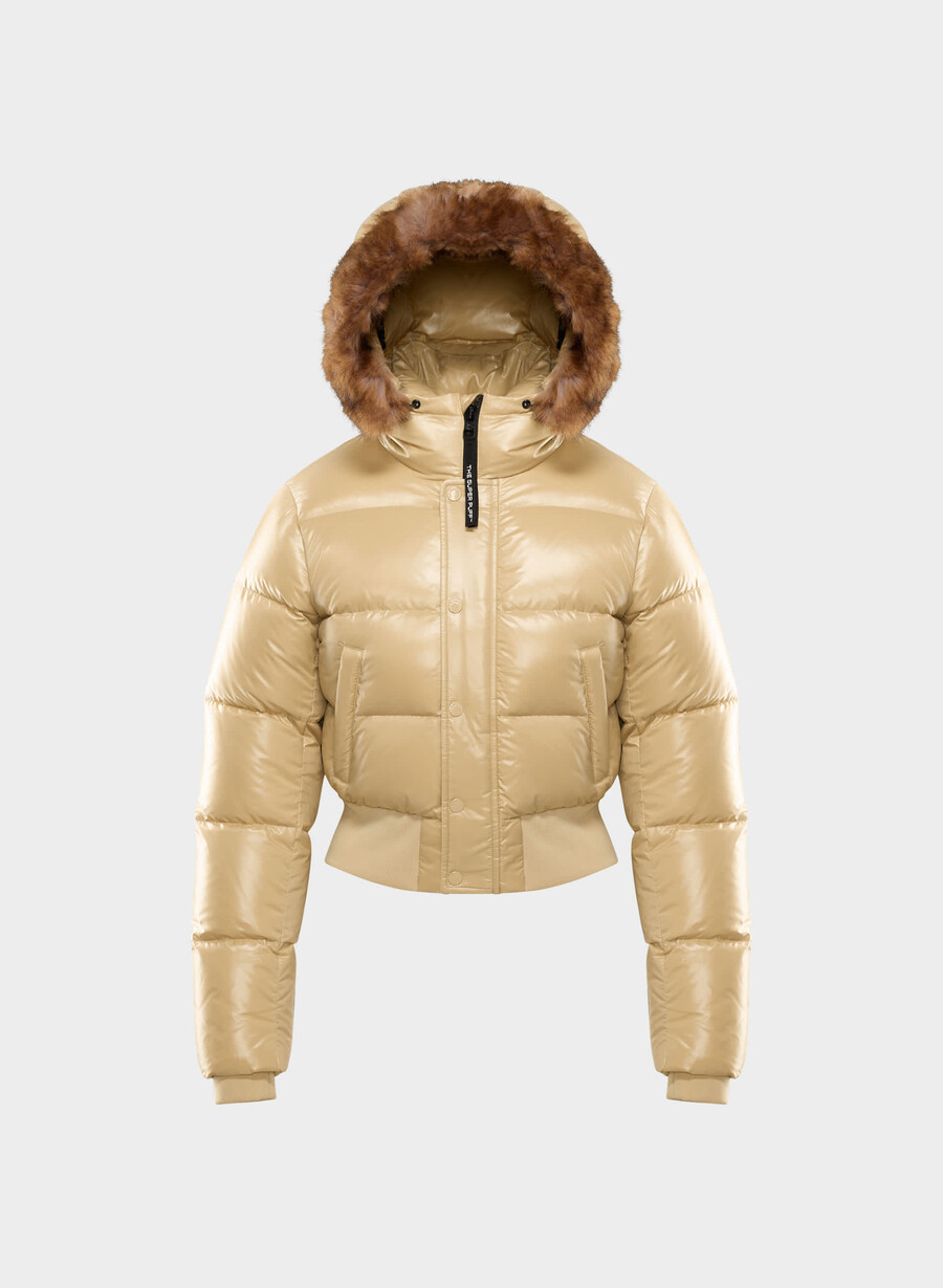 super chalet puff – høyglans mica bg lynx bg