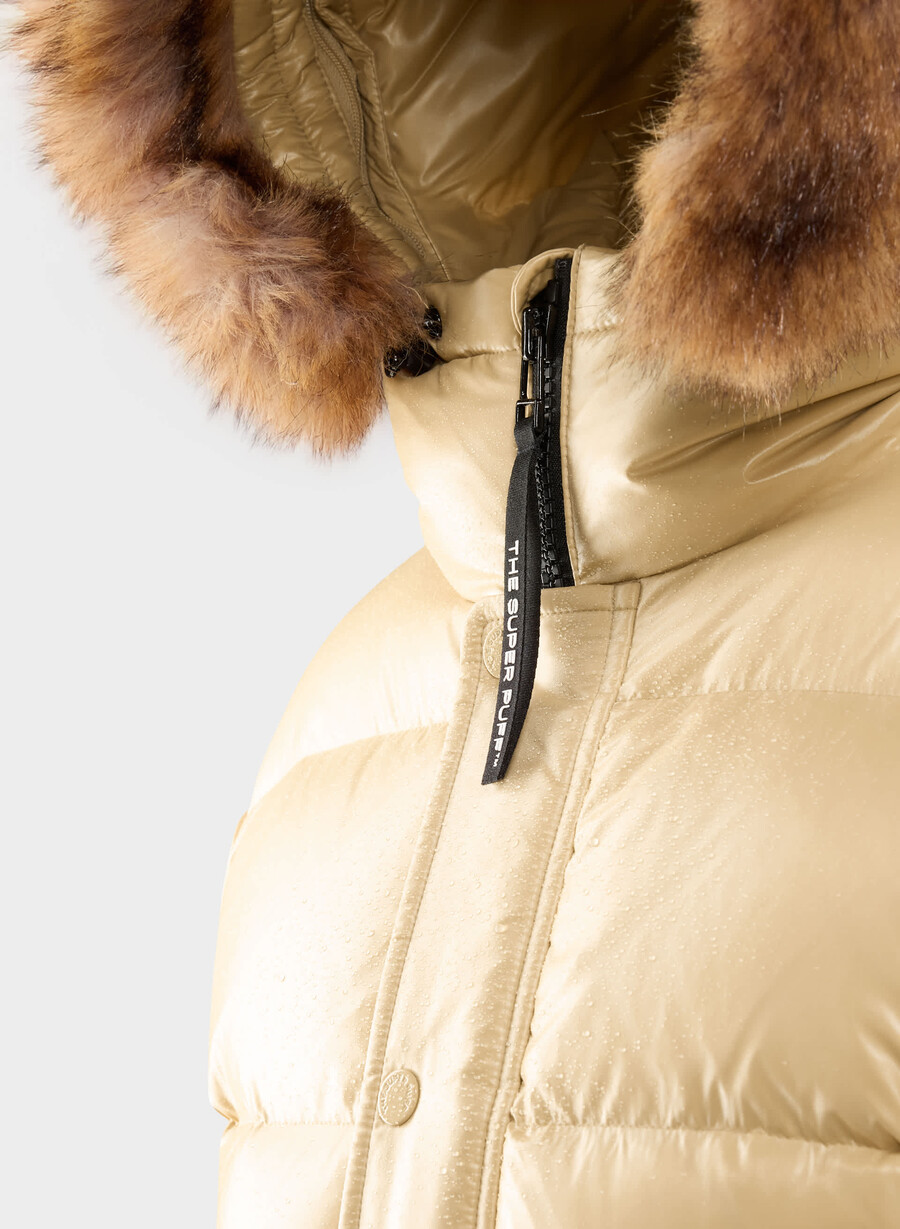 super chalet puff – høyglans mica bg lynx bg
